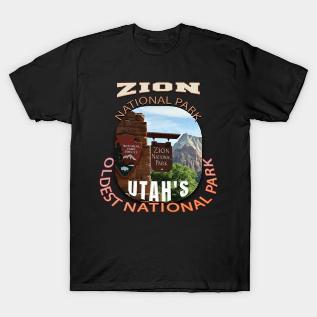 Zion National Park, Utah T-Shirt by TeeText